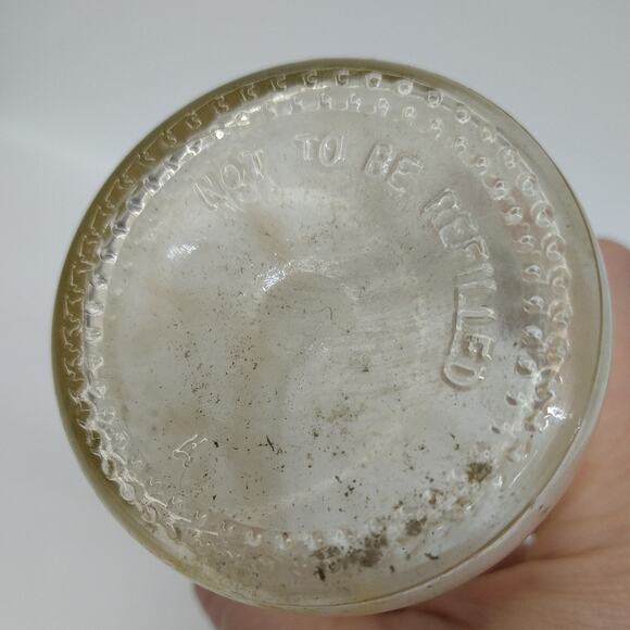Coca-Cola Embossed Clear Glass No Deposit No Return 10 Ounce Empty Vtg Barn Find - Picture 7 of 16